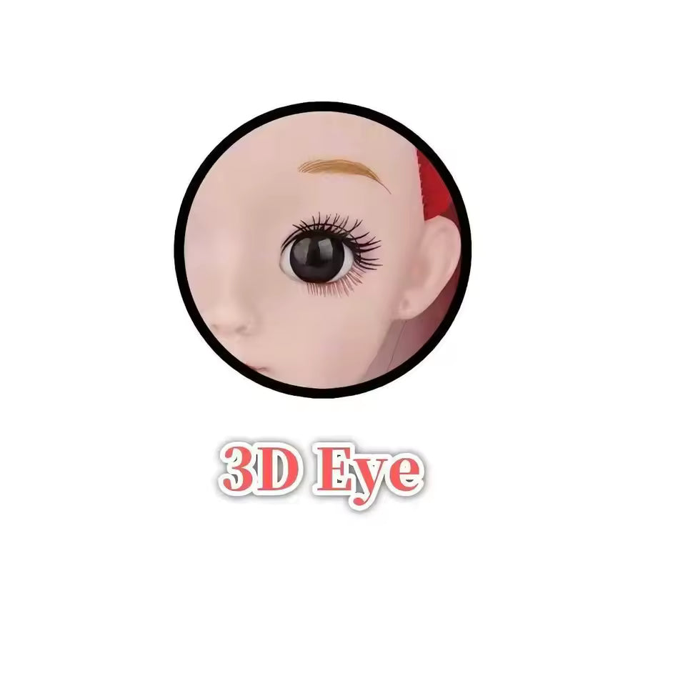 2026-Cute Doll Wearing KPop Witch Huntress Costume 3D Eyes Music-Playing Toy with Movable Joints for Girls And Boys