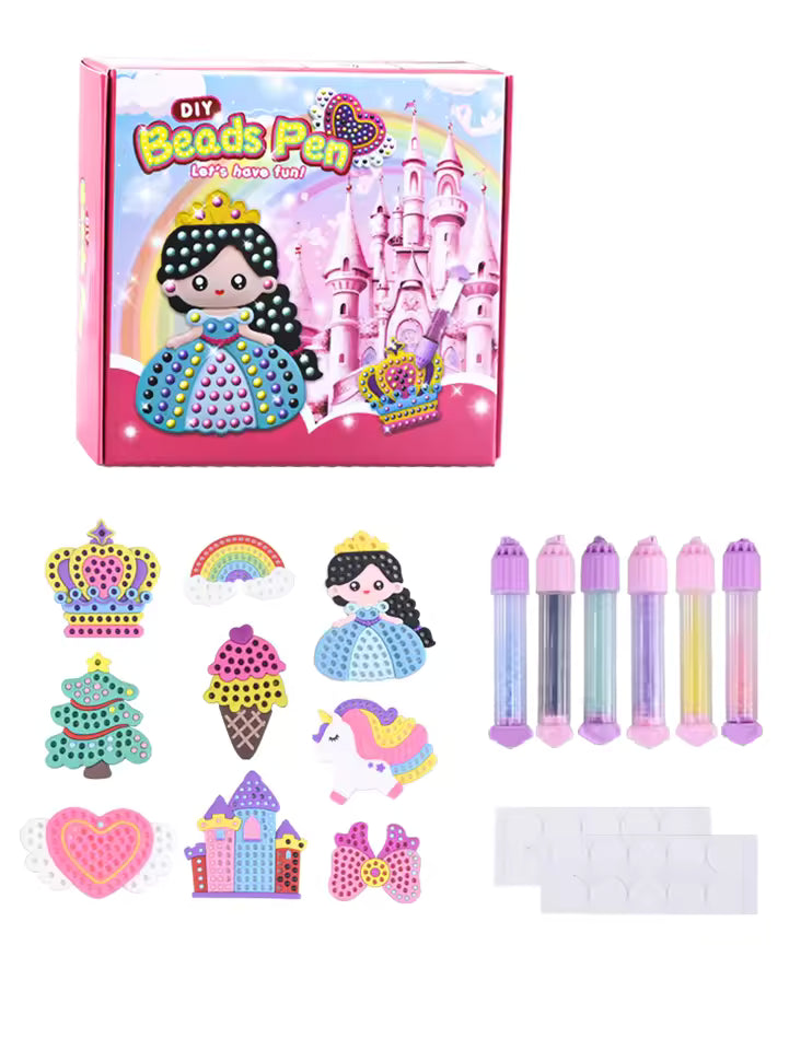 Handmade Set Beads Pen DIY Girls Toys