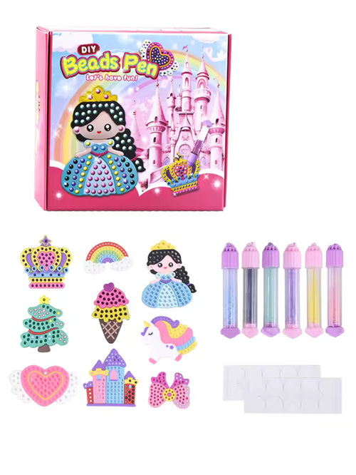 Handmade Set Beads Pen DIY Girls Toys