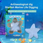 Starfish Marine Life Gemstone Dig Kit Archaeological Excavation Toy Children Science Kit Handmade Toys For Boy Girl Gifts