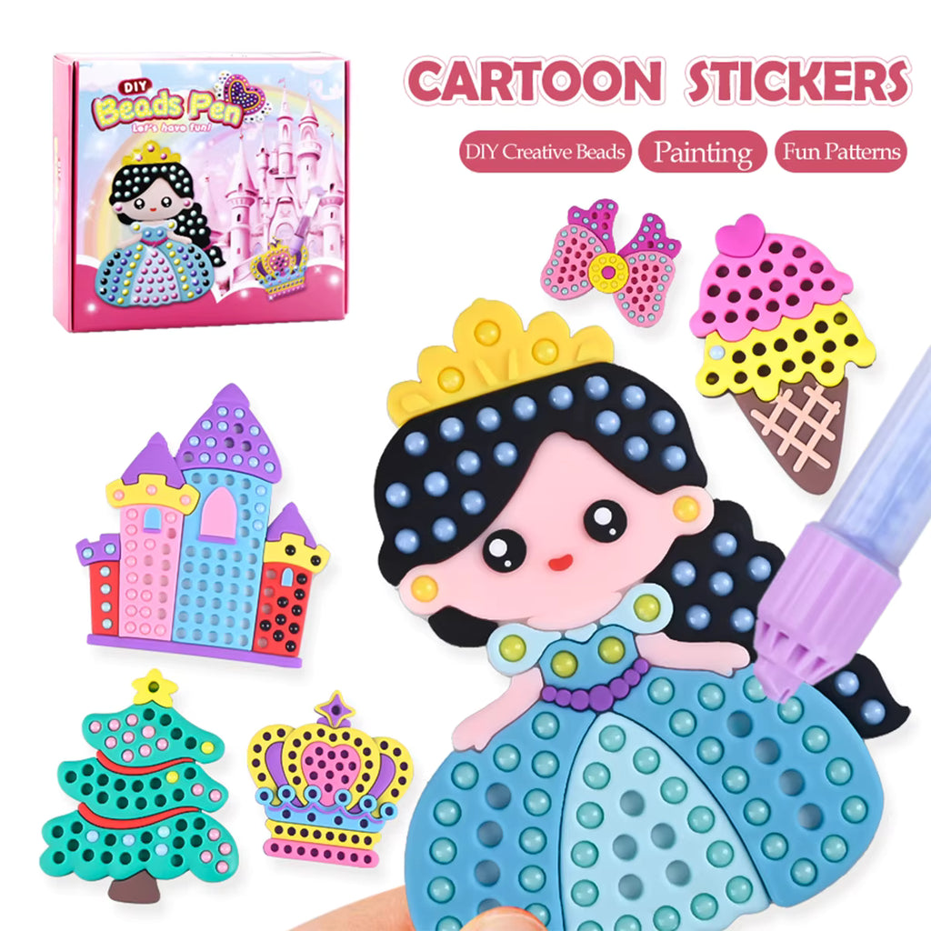 Handmade Set Beads Pen DIY Girls Toys