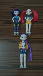 2026-Cute Doll Wearing KPop Witch Huntress Costume 3D Eyes Music-Playing Toy with Movable Joints for Girls And Boys